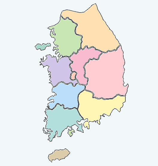 대한민국 시·도 지도